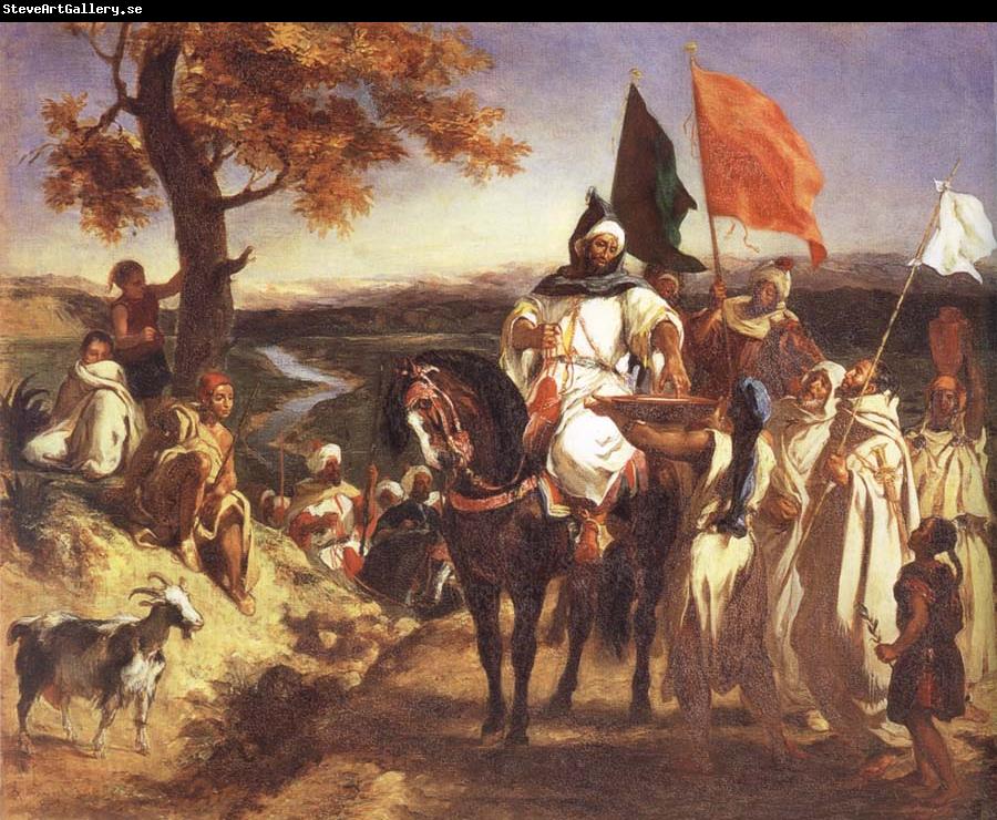 Eugene Delacroix Moroccan Chieftain Receiving Tribute